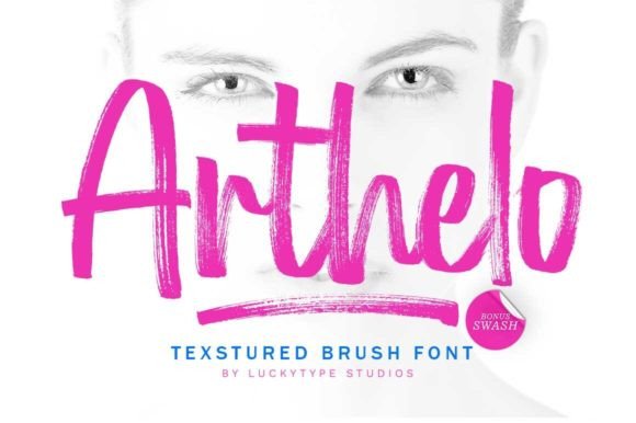 Arthelo: The Bold, Textured Brush Font for Modern Brands