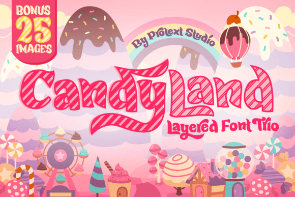 Candy Land: A Whimsical Layered Font for Creative Projects