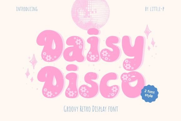 Daisy Disco: Groovy Retro Display Font for Vibrant Designs